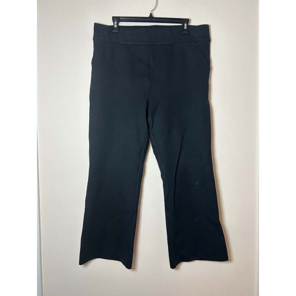 SPANX‎ Black Wide Leg Ponte Knit Pants Women's 1X 1XT Comfort Stretch